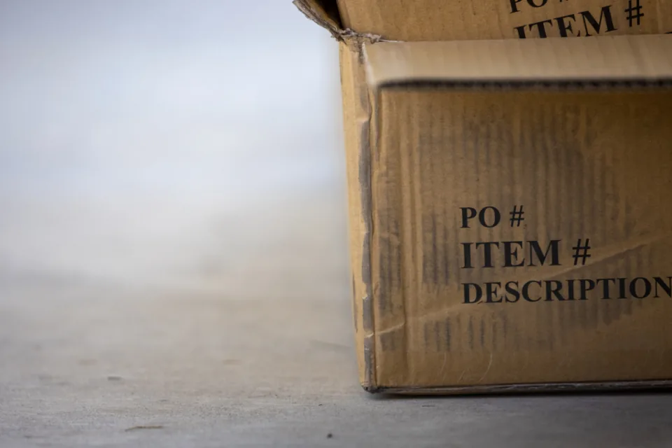 Sealed cardboard box